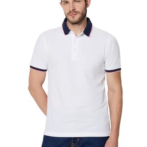 Men's 100% Cotton Solid Polo T-Shirt - Regular Fit | Pique Knit