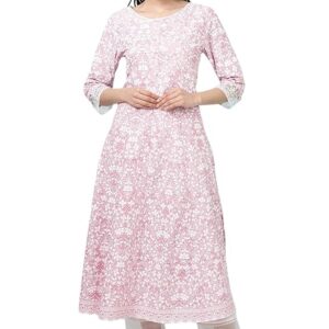 Woman Women's Cotton Printed Regular Kurtas