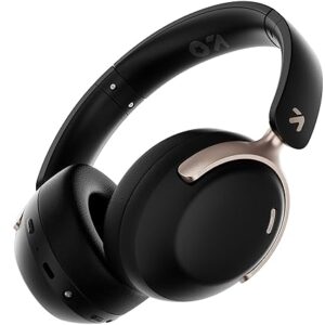 Bluetooth Headphones with 70H Playtime, 40mm Bass Drivers, Zen™ ENC Mic, Type-C Fast Charging, Dual Pairing, AUX, Wireless Headphones (Black)
