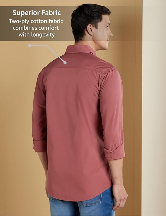Men's Casual Cotton Poplin Shirt (Regular Fit) - Image 3