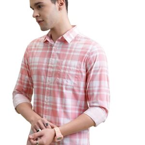 Men's Slim Fit Checks Shirt | Full Sleeves | Regular Collar | Casual Shirts for Men