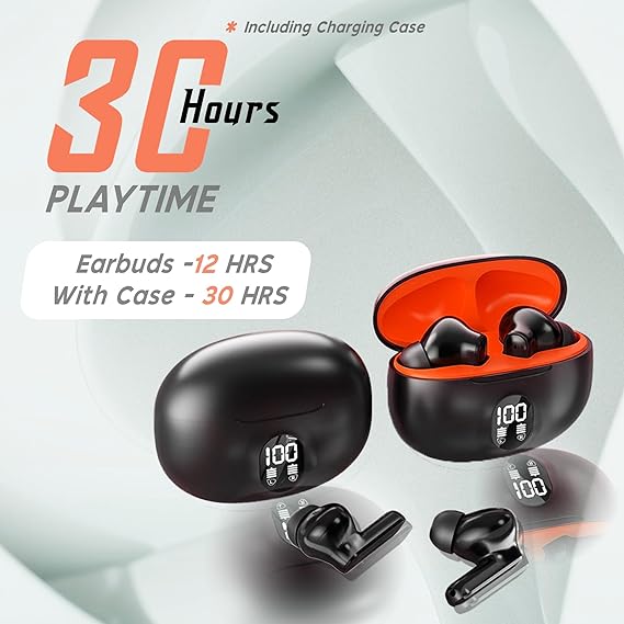 Ear Buds Wireless with 30H Playtime, Noise Isolation & Clear Calls, Bluetooth Earbuds with Voice Assistant, Ear Buds with Bluetooth V 5.3 & with Type C Fast Charging, IPX4 TWS Earphones - Image 3