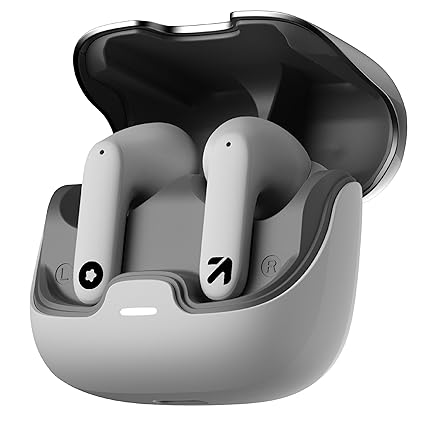 True Wireless in Ear Earbuds with 60H Playtime, Zen™ ENC Mic, Low Latency Gaming, Type-C Fast Charging, Made in India, 10mm Rich Bass Drivers, IPX5, Ear Buds TWS (White)