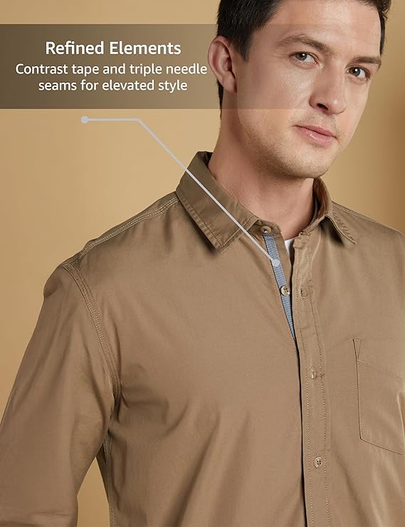 Men's Casual Cotton Poplin Shirt (Regular Fit) - Image 4