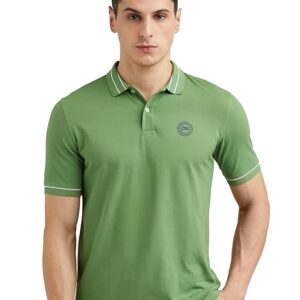 Men's Regular Fit Insignia Half Sleeve Polo T-Shirt | Cotton Rich | Premium Pique Weave