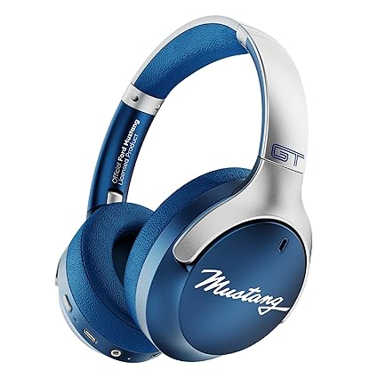 Ear Bluetooth Headphones 70H Playtime, 40mm Bass Drivers, Zen ENC Mic, Type-C Fast Charging, 4 EQ Mode, Bluetooth 5.4, AUX Option, IPX5 Wireless Headphones